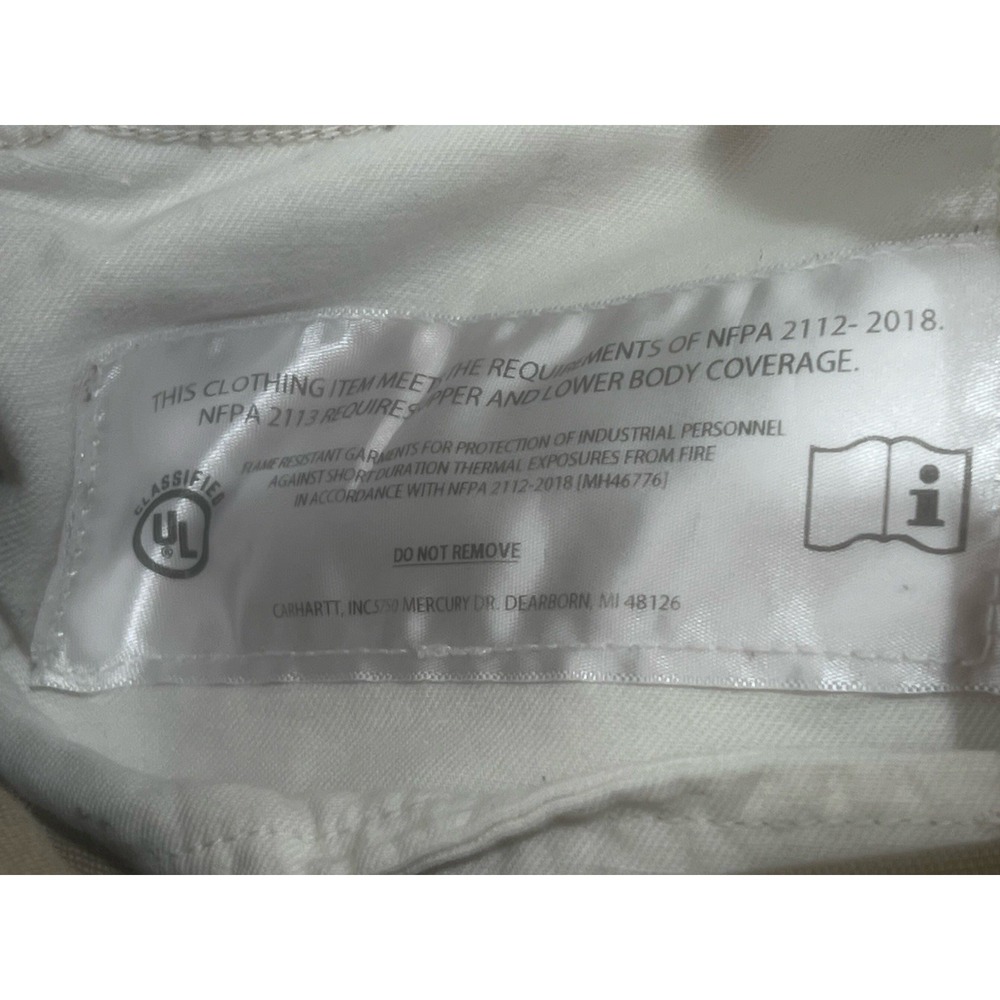 Carhartt Cargo Pants Mens 42x30 Tan FRB 159 Carpenter - Picture 5 of 16